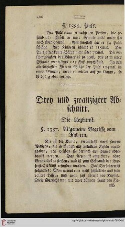 Drey und zwanzigster Abschnitt