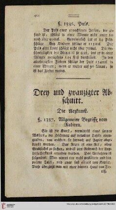 Drey und zwanzigster Abschnitt