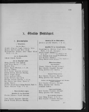 X. Öffentliche Wohltätigkeit.