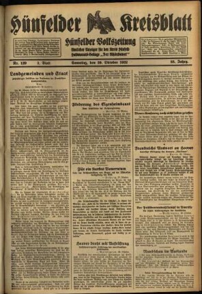 Zweite Ausgabe vom Samstag, den 29. Oktober 1932.