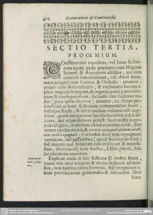 Sectio Tertia