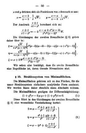 § 10. Strahlensystem von Minimalflächen.