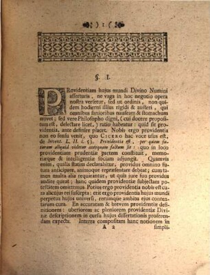 De providentia divina, quatenus ex ratione cognoscitur