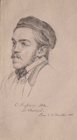 Bildnis des Karl Bogislaw Freyburg aus Stralsund, 1822-23 in Rom tätig