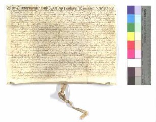 Bürgermeister und Rat der Stadt Gmünd verkaufen an Alois Jageisen 27 Gulden jährlichen Zins um 600 Gulden.