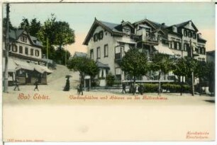Bad Elster. Ritterstraße. Häuser und Verkaufsläden
