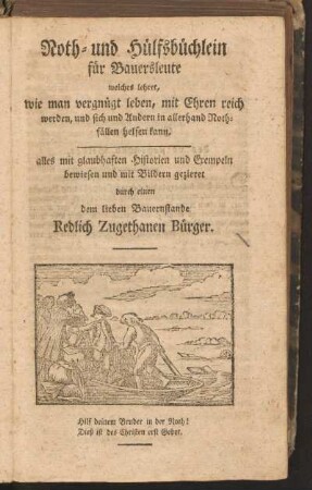 Noth- und Hülfsbüchlein für Bauersleute