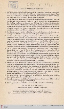 Auktionsbedingungen