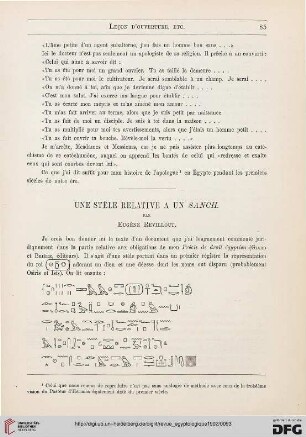 10: Une stèle relative à un Sanch