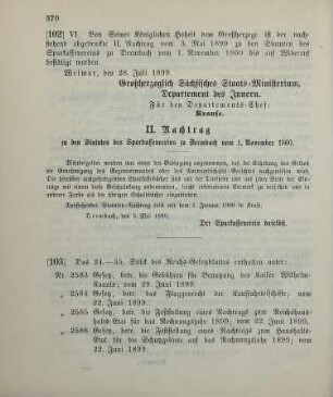 103. Das 24. - 35. Stück des Reichs-Gesetzblattes enthalten unter: ...