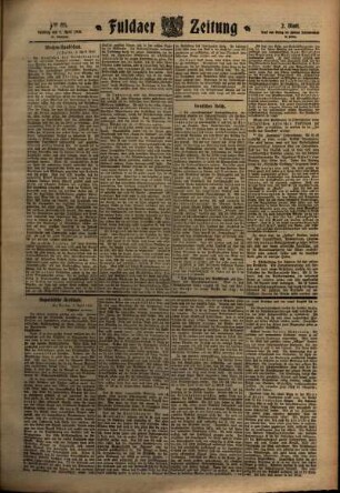 Zweite Ausgabe vom Samstag, den 09. April 1910.