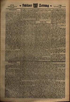 Zweite Ausgabe vom Samstag, den 09. April 1910.