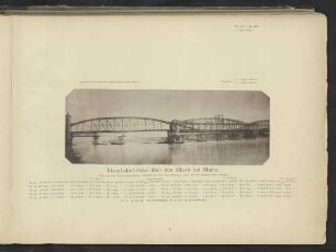 Eisenbahnbrücke über den Rhein bei Mainz.