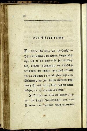 Der Ehrenname.