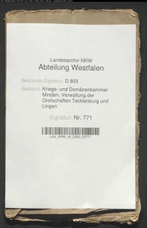 Anlage einer Neubauerei von dem Untertan Bremer im Kirchspiel Cappeln