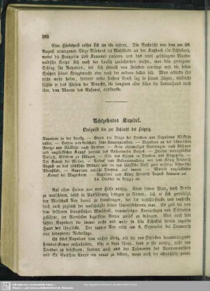 Achtzehntes Kapitel. Ereignisse bis zur Schlacht bei Leipzig