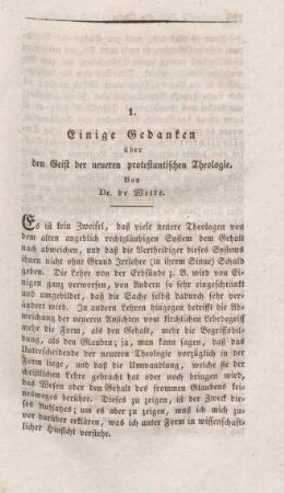 125-136 Einige Gedanken über den Geist der neueren protestantischen Theologie