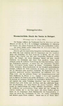 Wissenschaftliche Abende des Vereins in Stuttgart