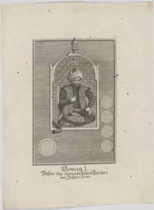Bildnis von Osman I., Sultan des Osmanischen Reiches