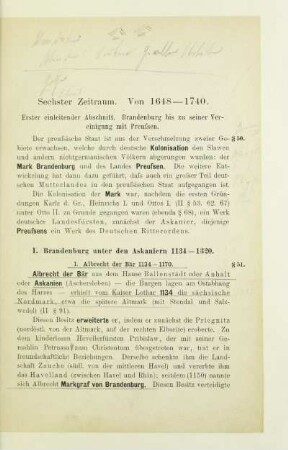 Sechster Zeitraum. Von 1648-1740
