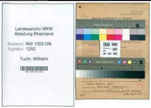 Entnazifizierung Wilhelm Tuchl , geb. 10.06.1888 (Glasreiniger)