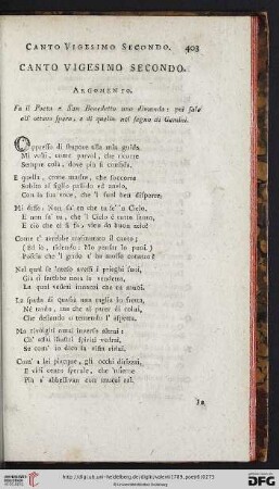 Canto vigesimo secondo