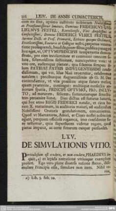 LXV. De simulationis vitio