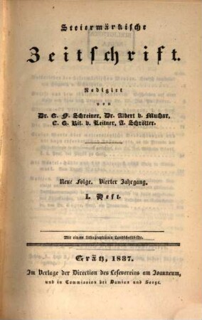 Steiermärkische Zeitschrift. 4. 1837