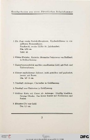 Kostbarkeiten aus einer fürstlichen Schatzkammer (Nr.1-24)