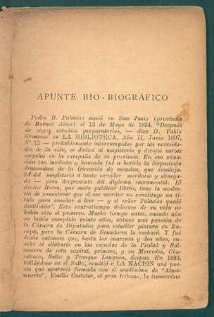 Apunte bio-biográfico