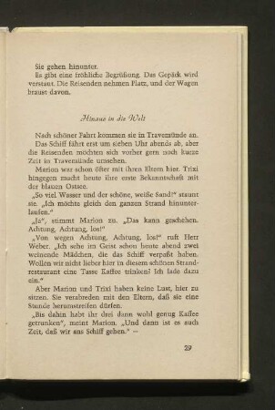 Hinaus in die Welt