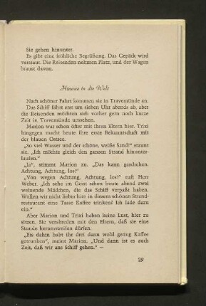 Hinaus in die Welt