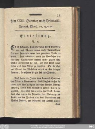 Am XXIII. Sonntag nach Trinitatis. Evangel. Matth. 22, 15 - 22.