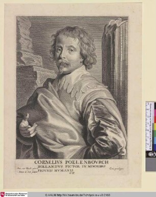 Cornelius Poelenbourch [Porträt des Malers Cornelis van Poelenburgh; Cornelis van Poelenburgh; Portret van Cornelis van Poelenburgh]