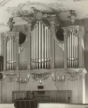 Tuttendorf b. Freiberg: Kirche. Orgel von Adam Gottfried Oehme, 1778-82. Silbermannschüler