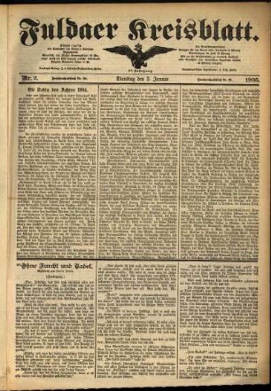 Ausgabe vom Dienstag, den 03. Januar 1905.