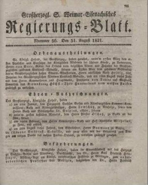 Nr. 36 : 31. August 1821