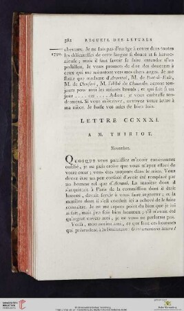 (Lettre CCXXXI - CCXL)