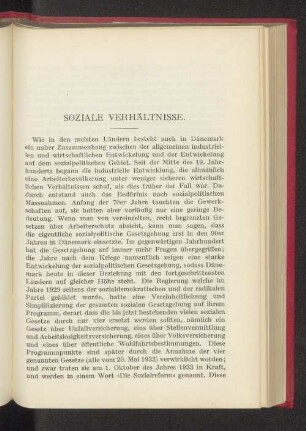 Soziale Verhältnisse.