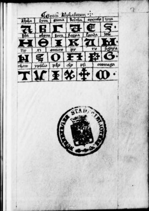 Griechisches Alphabet