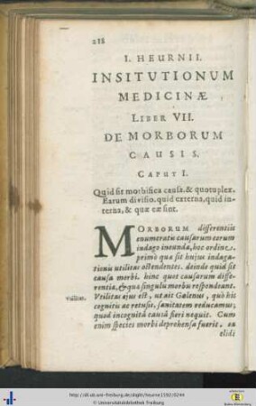Liber VII. De morborum causis.