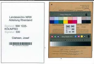 Entnazifizierung Josef Clahsen , geb. 18.03.1907 ()
