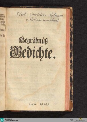 Begräbnüß-Gedichte