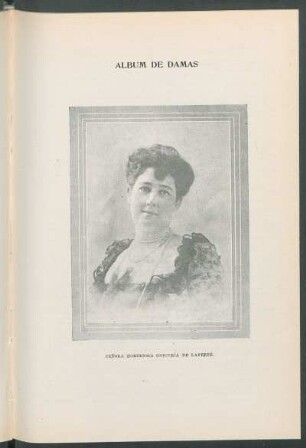 Álbum de Damas : Señora Hortensia Goicuría de Laferté. [Retrato]