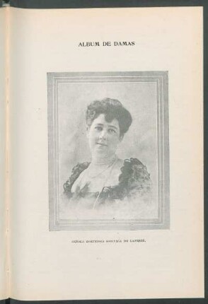 Álbum de Damas : Señora Hortensia Goicuría de Laferté. [Retrato]