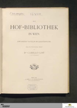 Die Hof-Bibliothek in Wien