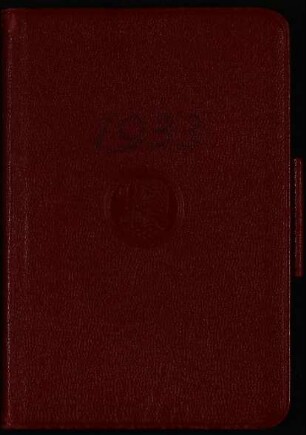 Pelikan Merkbuch und Kalender 1933