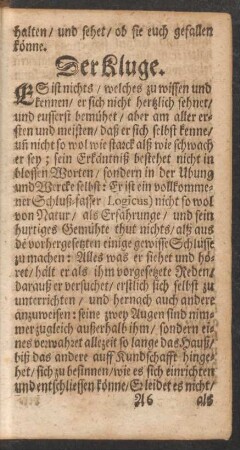 Der Kluge.