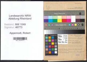 Entnazifizierung Robert Appenrodt , geb. 21.08.1903 (Lehrer)