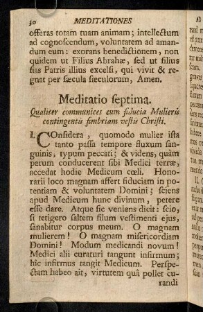 30-34, Meditatio septima
